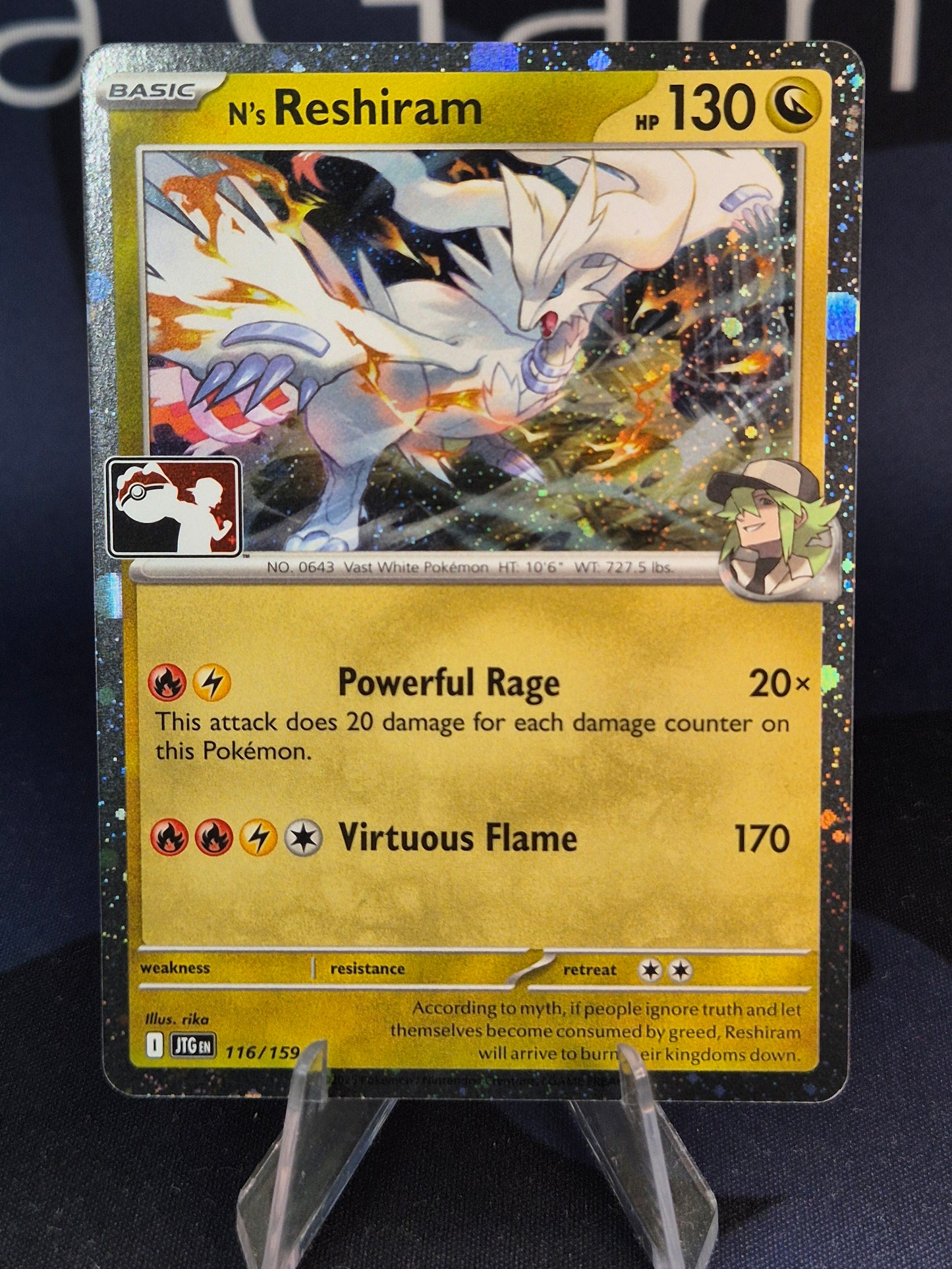 N's Reshiram Play Stamp Series 8 Holo