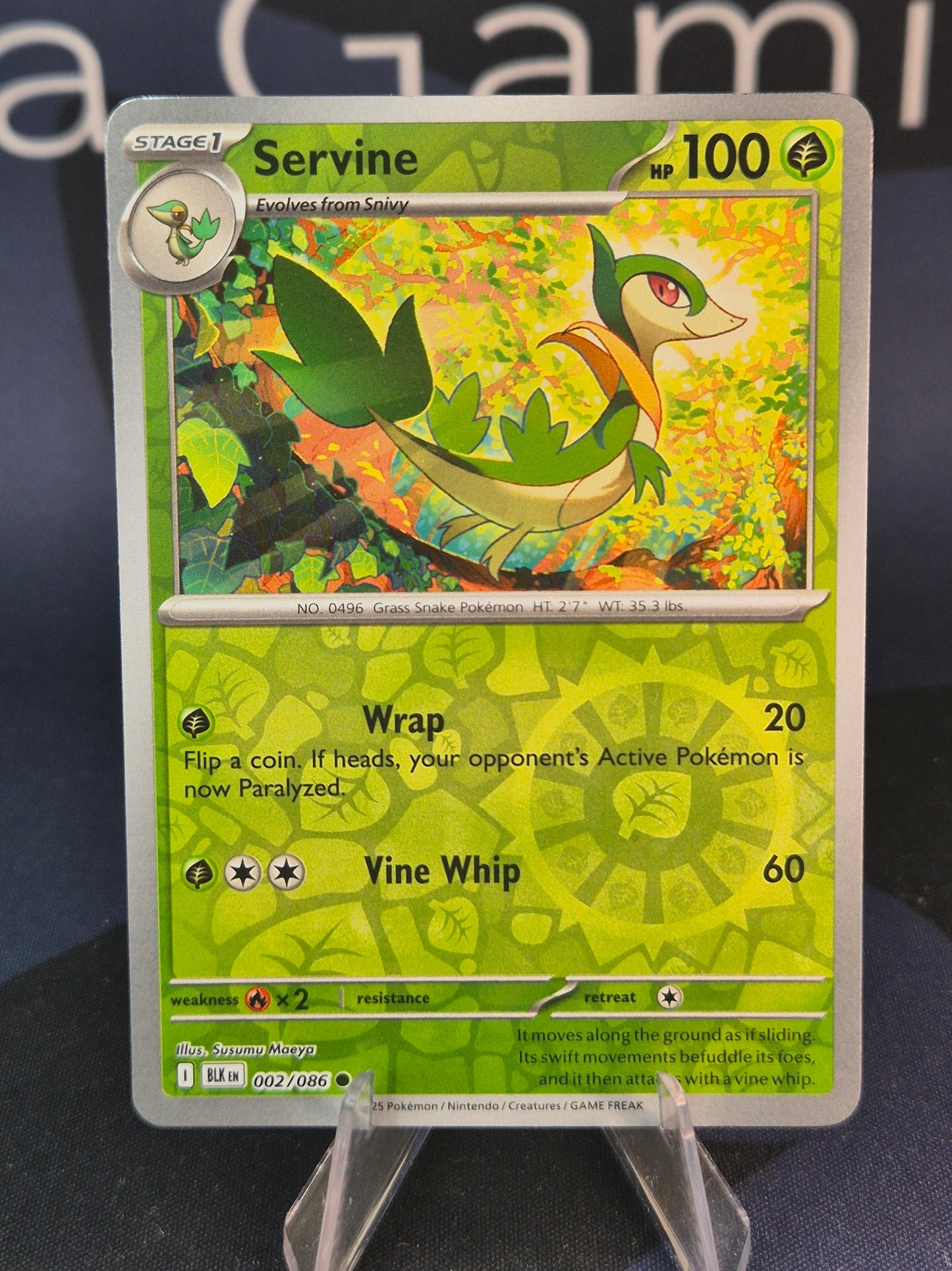 Servine 002/086 Black Bolt Reverse Holo