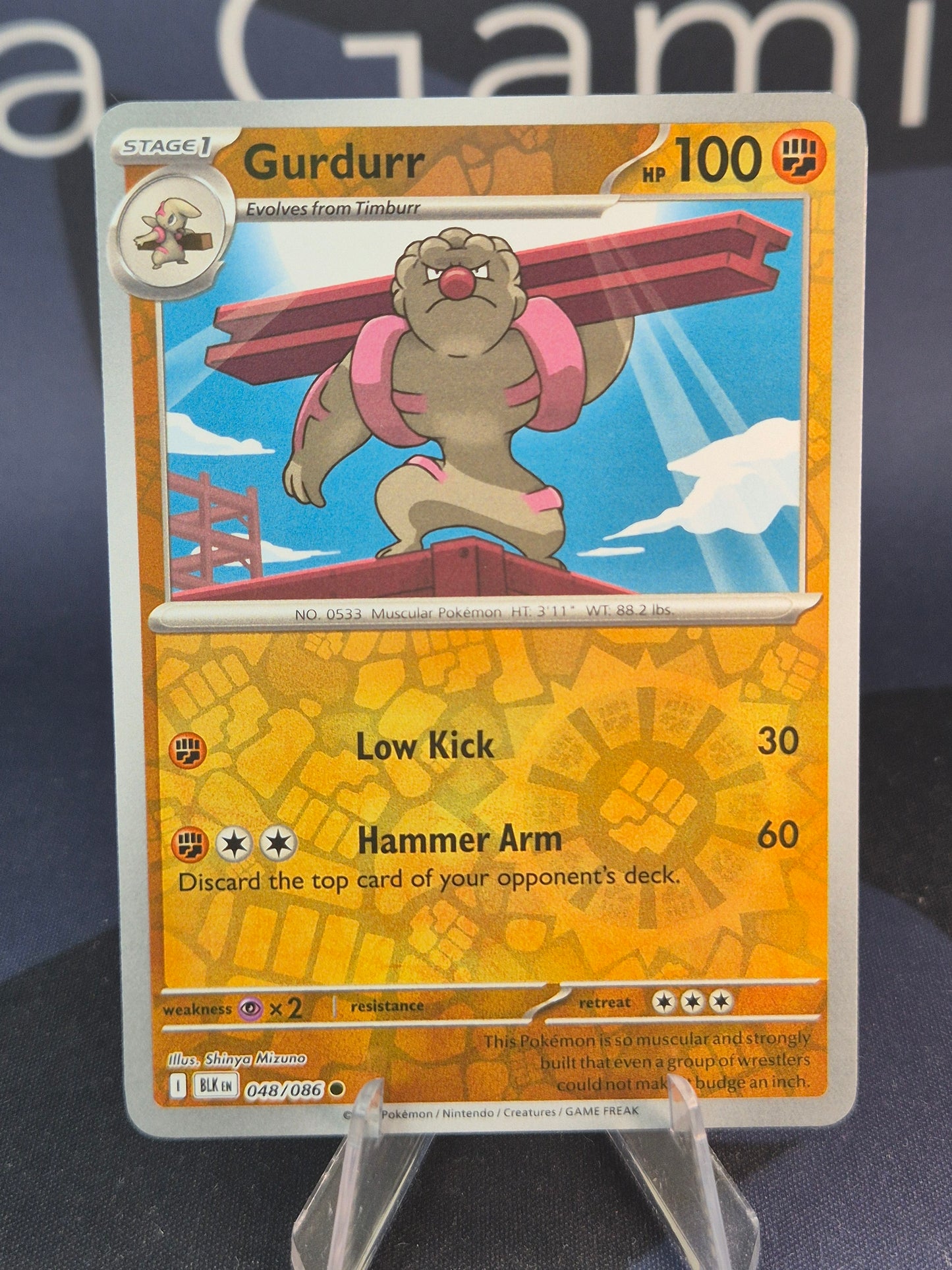 Gurdurr 048/086 Black Bolt Reverse Holo