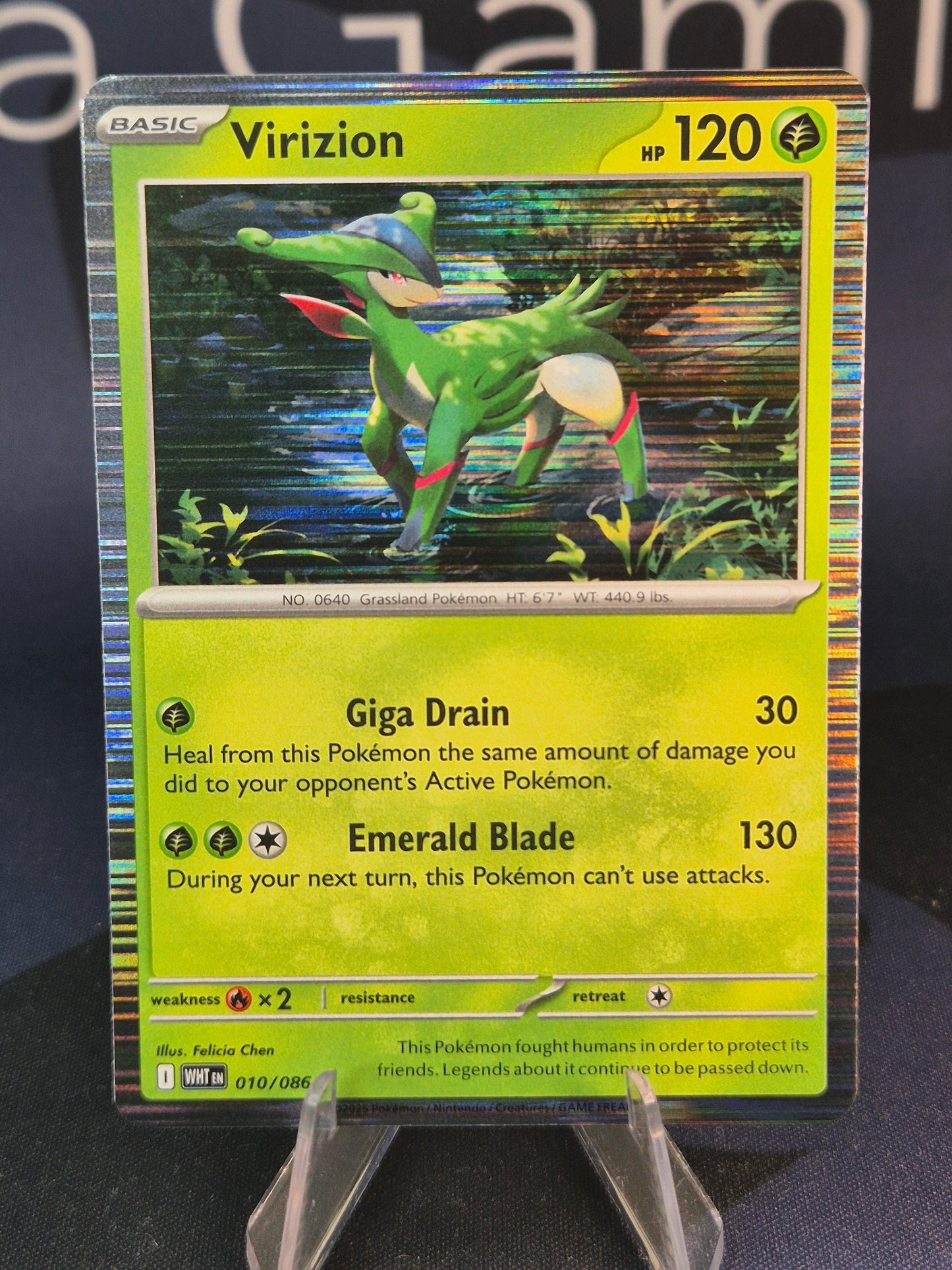 Virizion 010/086 White Flare Holo