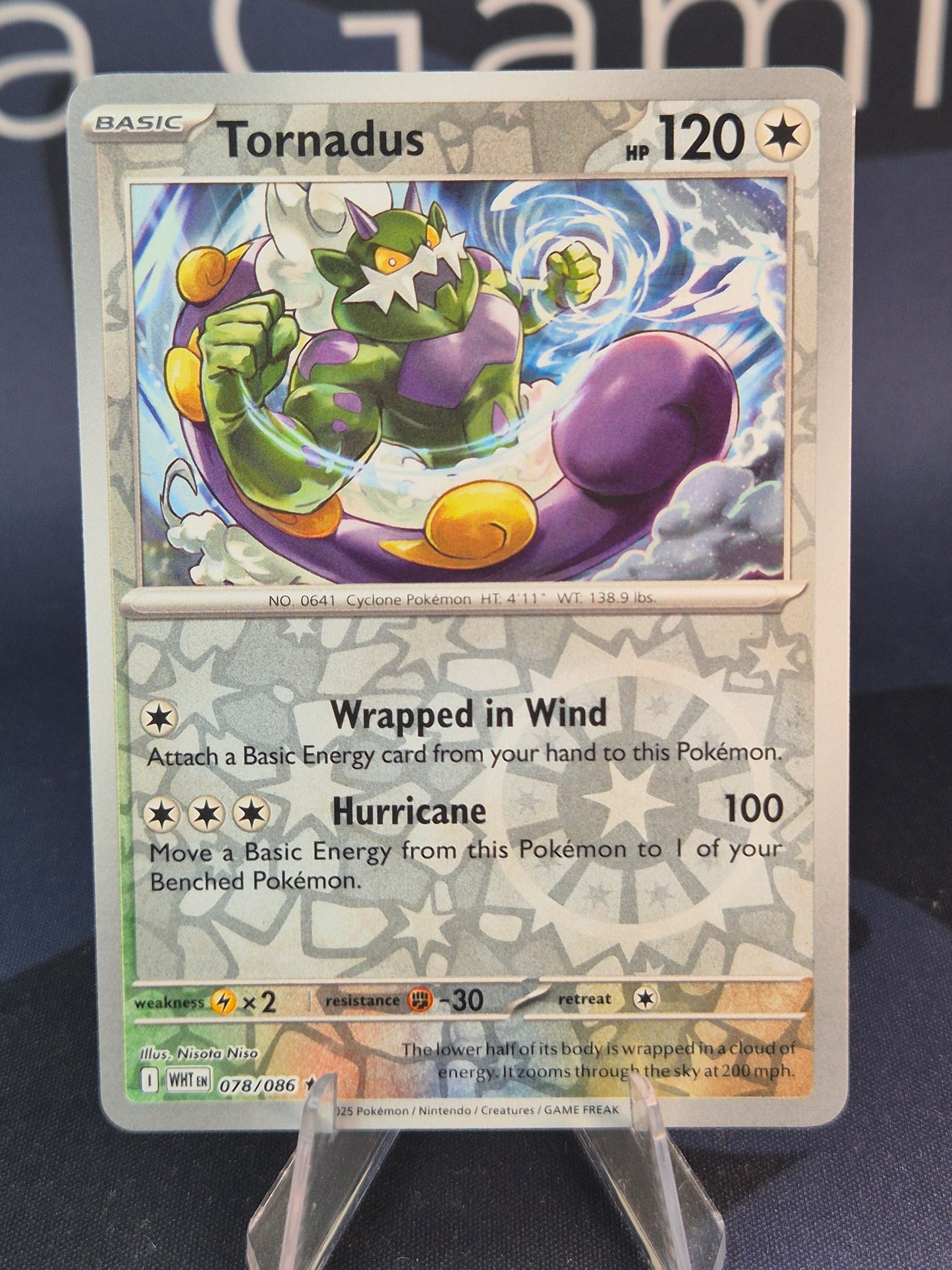 Tornadus 078/086 White Flare Reverse Holo