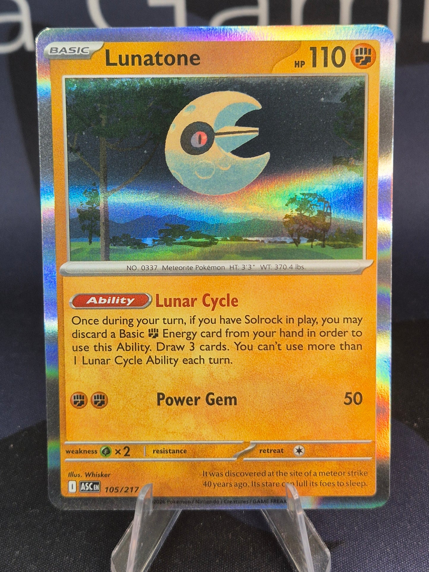 Lunatone 105/217 Ascended Heroes Holo