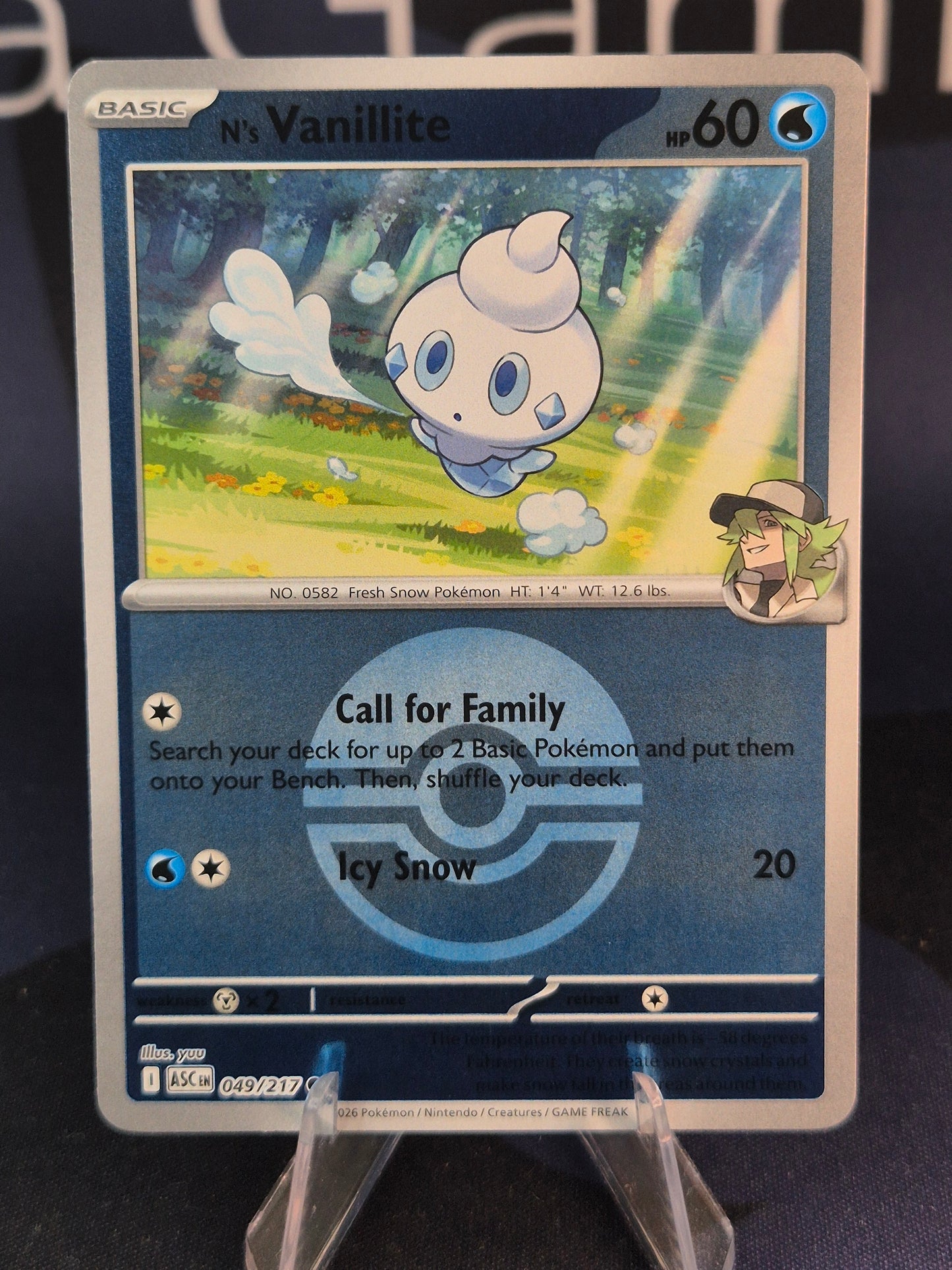 N's Vanillite 049/217 Ascended Heroes Reverse Holo Pokeball