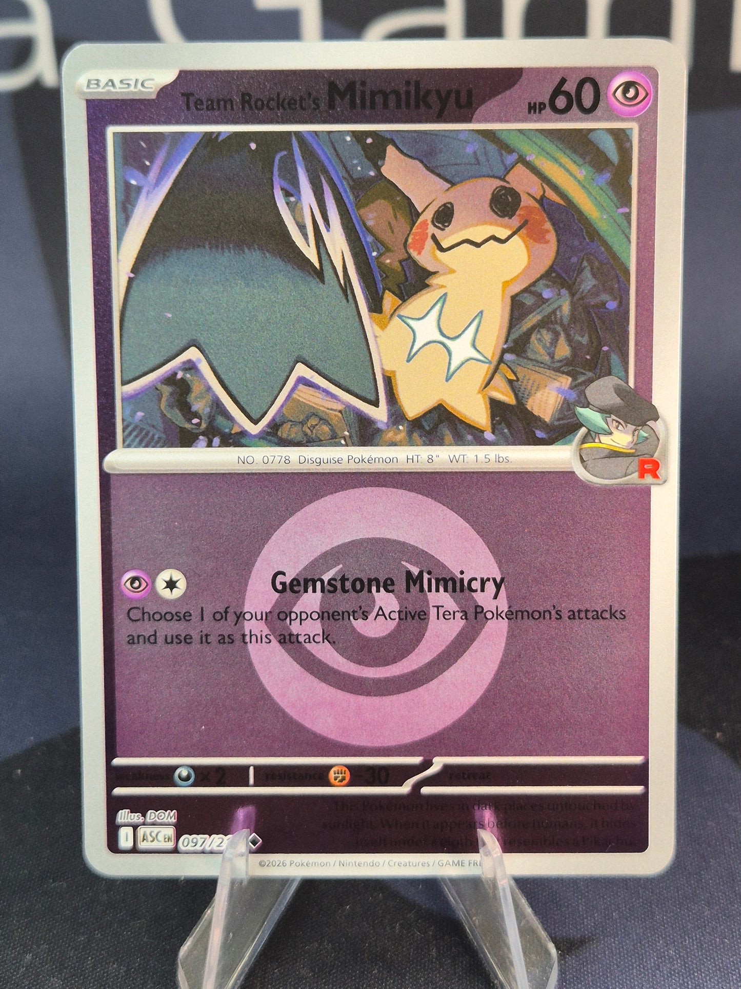 Team Rocket's Mimikyu 097/217 Ascended Heroes Reverse Holo