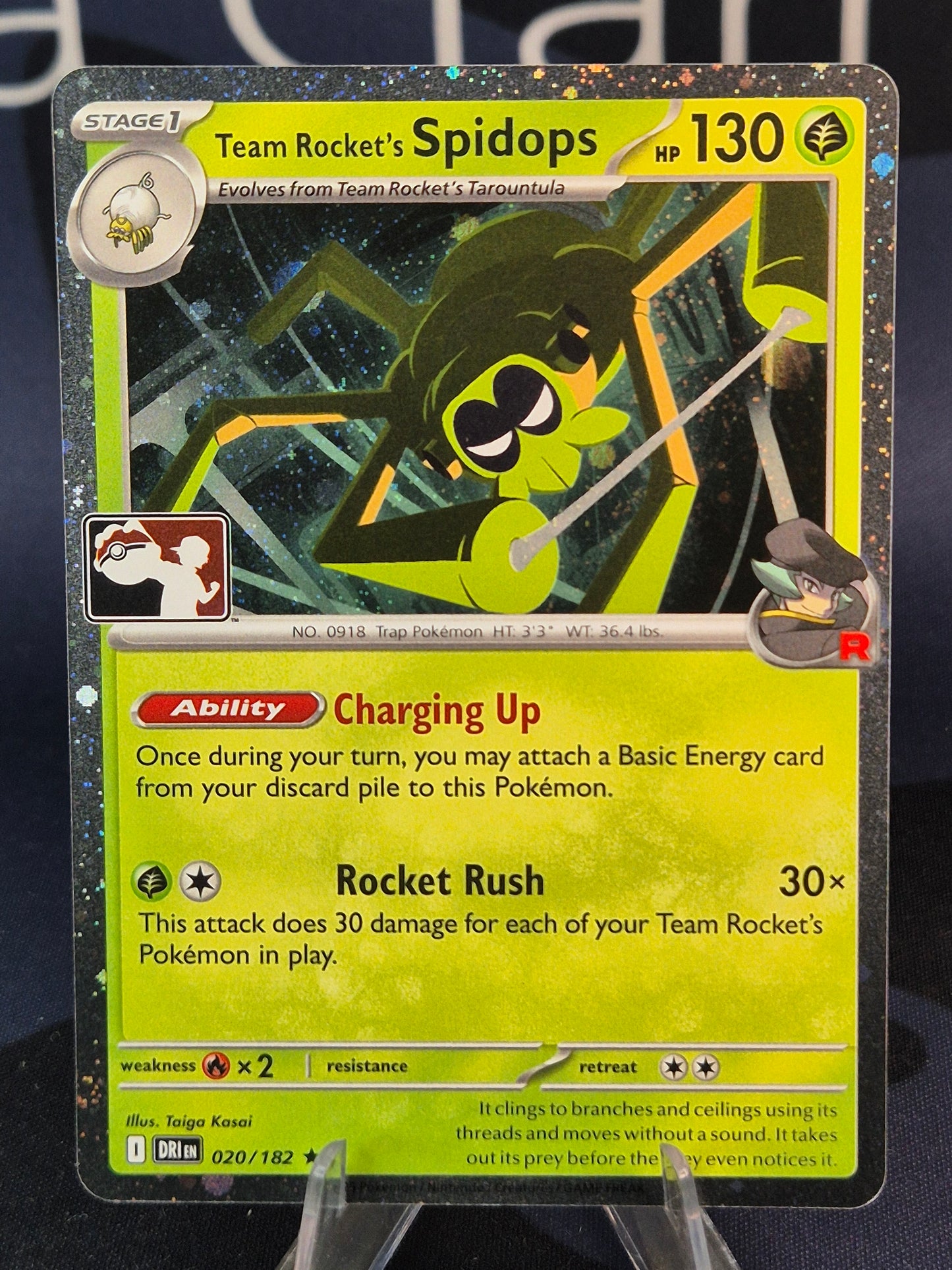 Team Rocket's Spidops Play Stamp Series 8 Holo