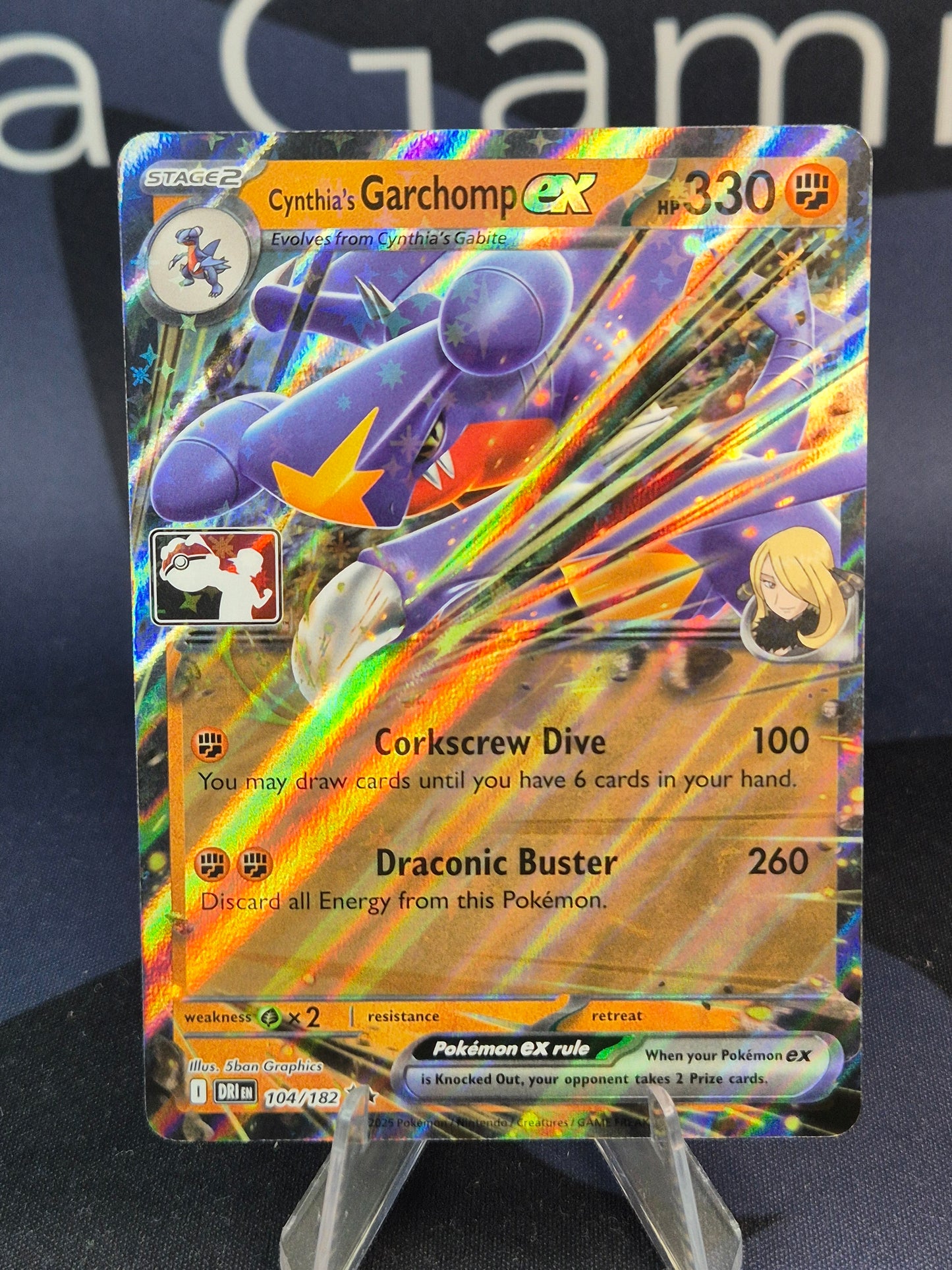 Cynthia's Garchomp ex Play Stamp Series 8 Holo