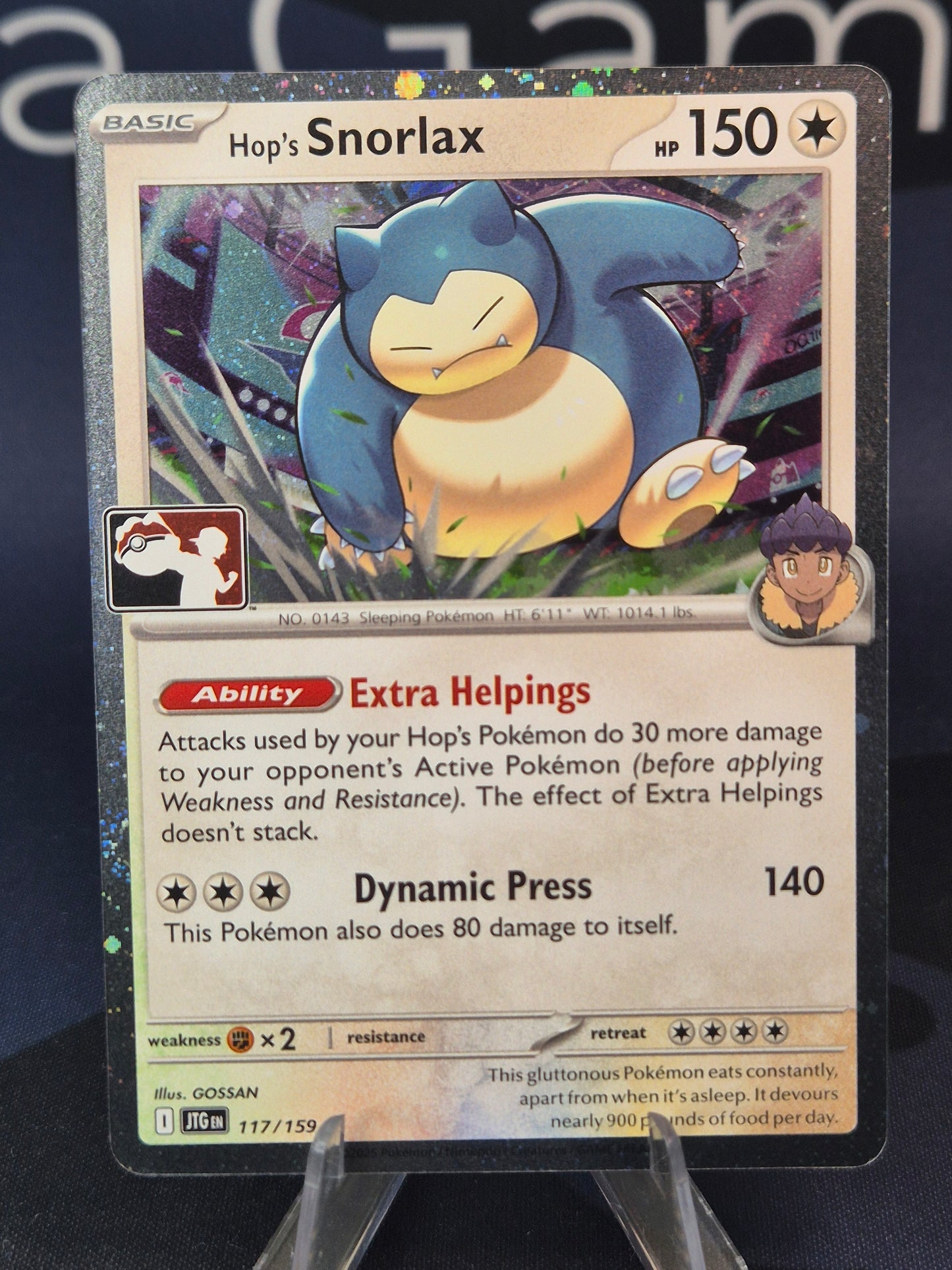 Hop's Snorlax Play Stamp Series 8 Holo