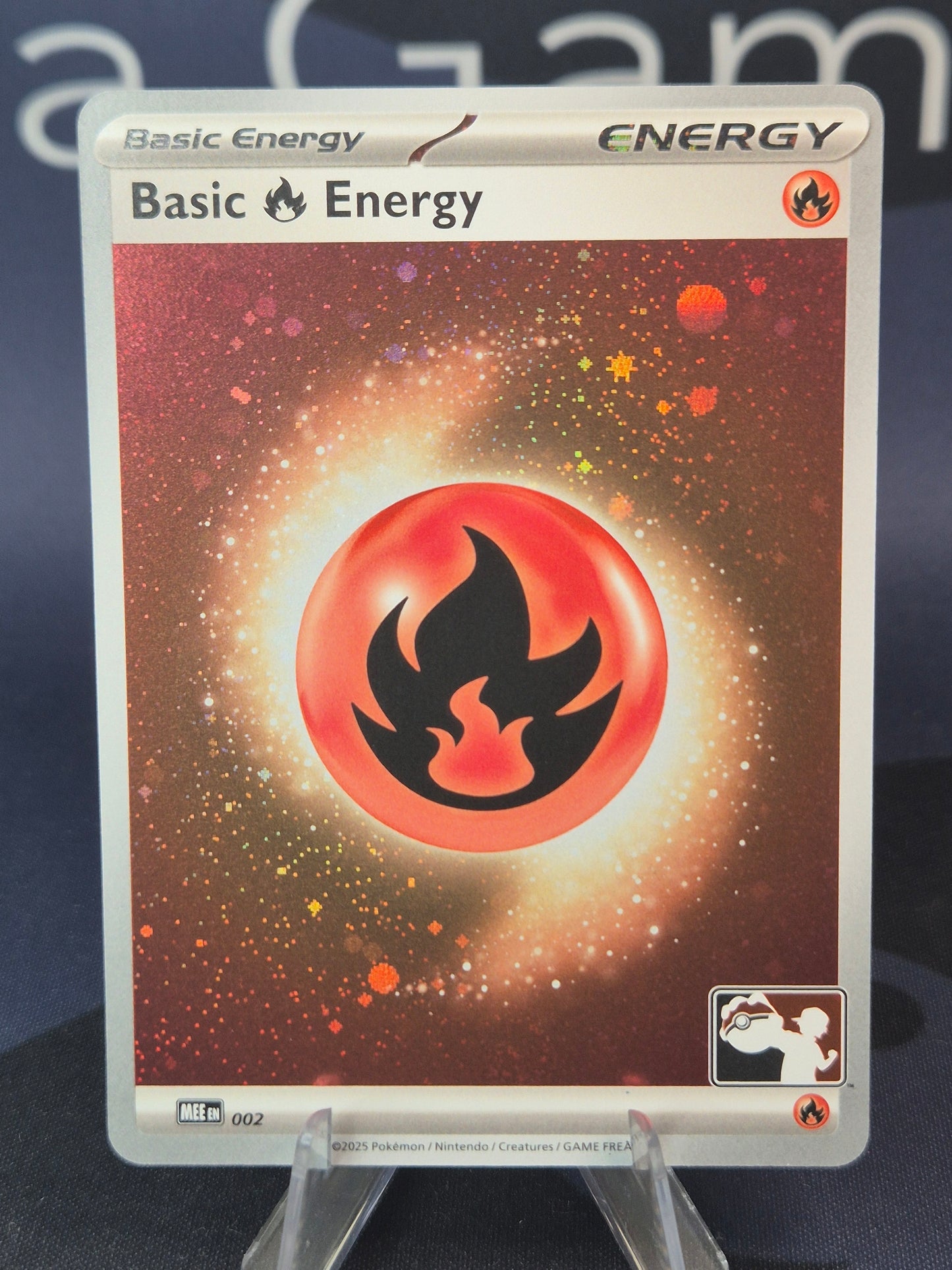 Basic Fire Energy Play Stamp Series 8 Holo