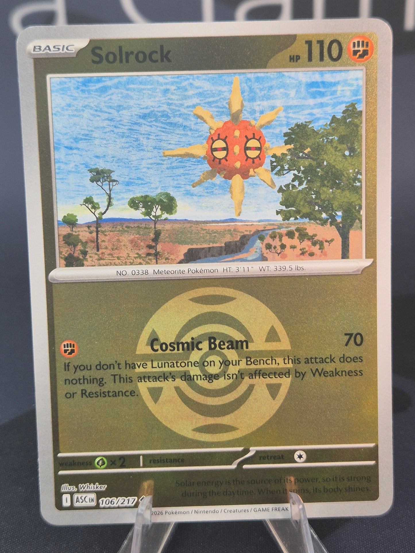 Solrock 106/217 Ascended Heroes Reverse Holo Dusk Ball