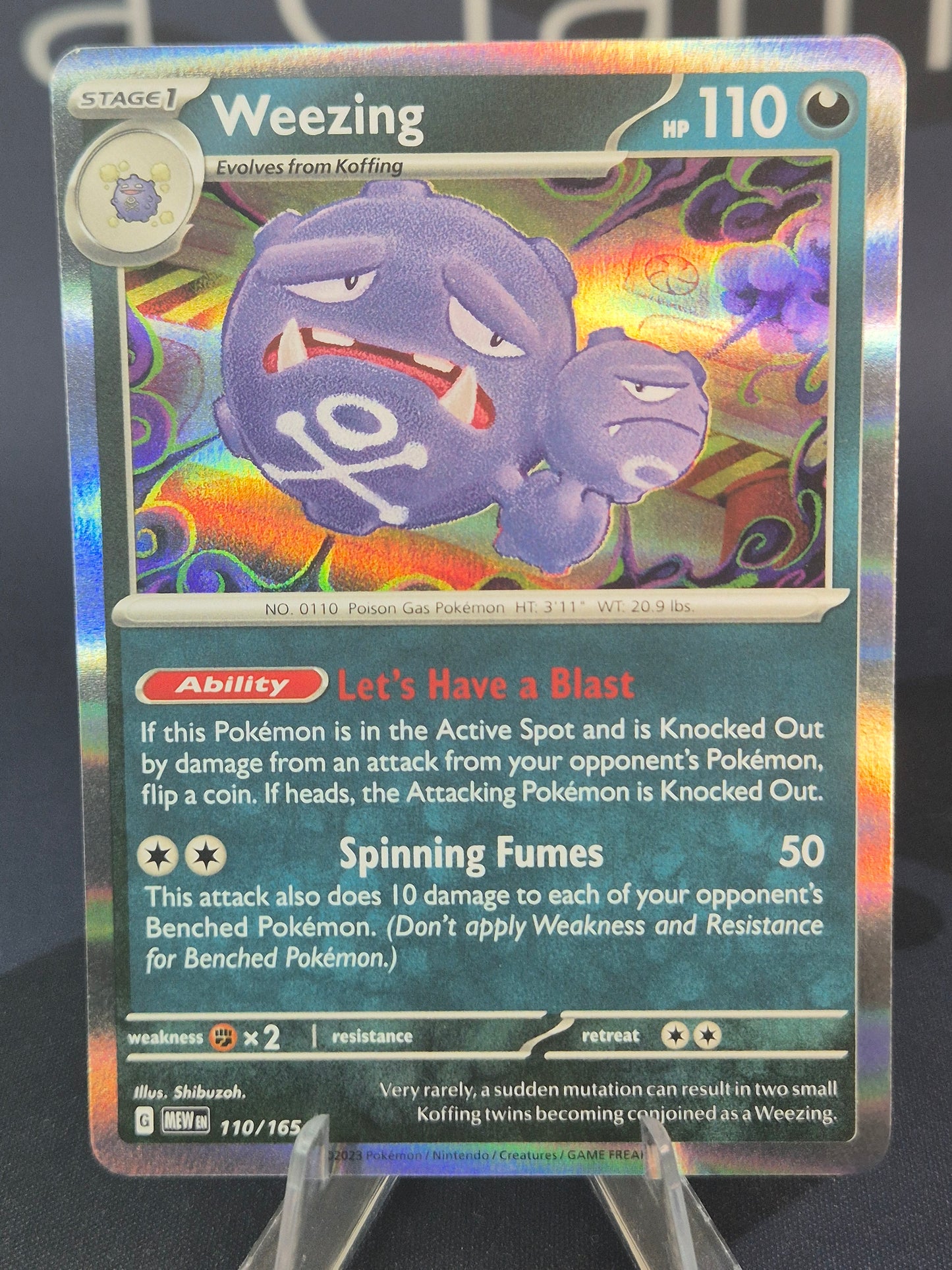 Weezing 110/165 151 Holo Rare