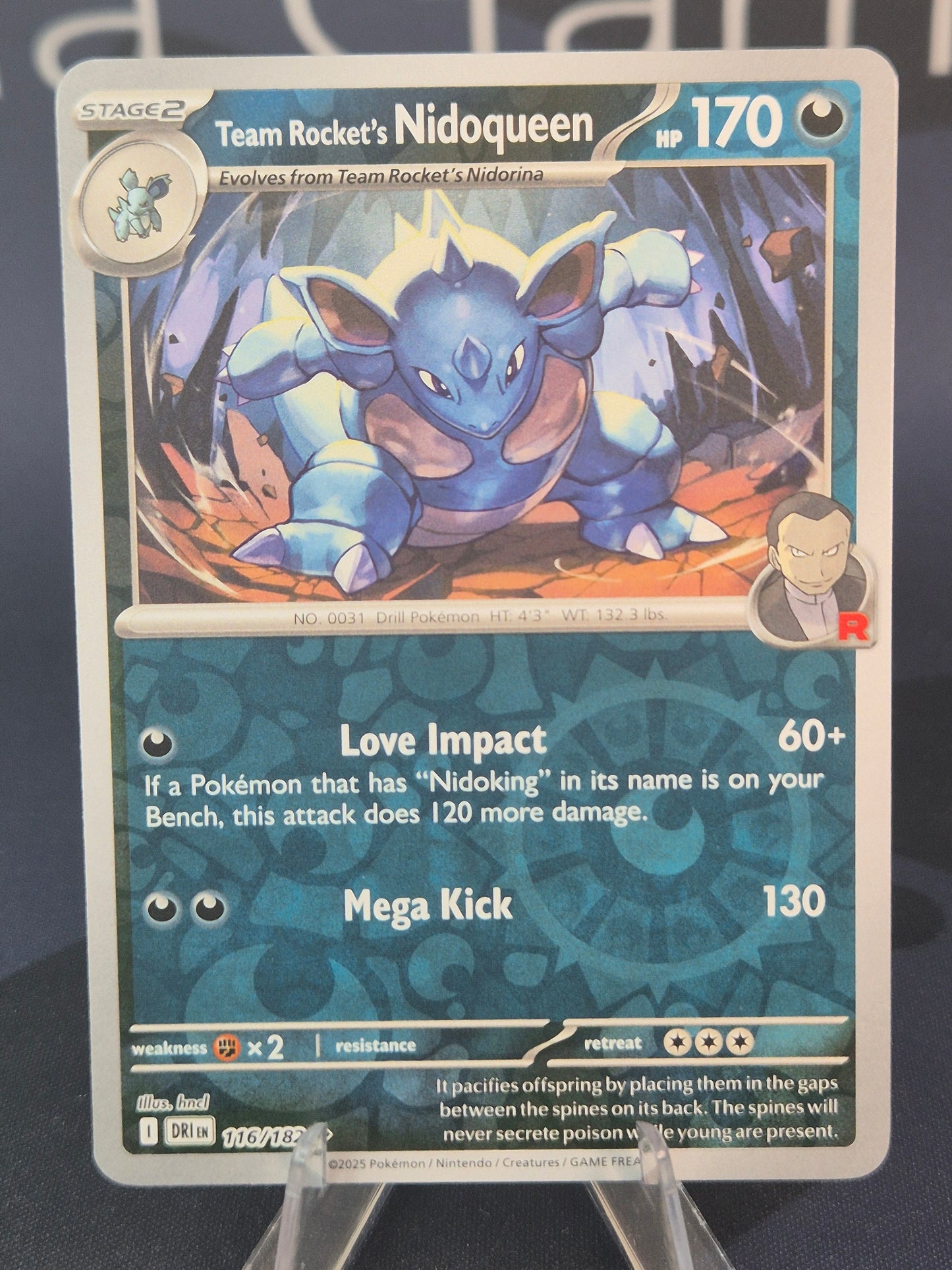 Team Rocket's Nidoqueen 116/182 Destined Rivals Reverse Holo