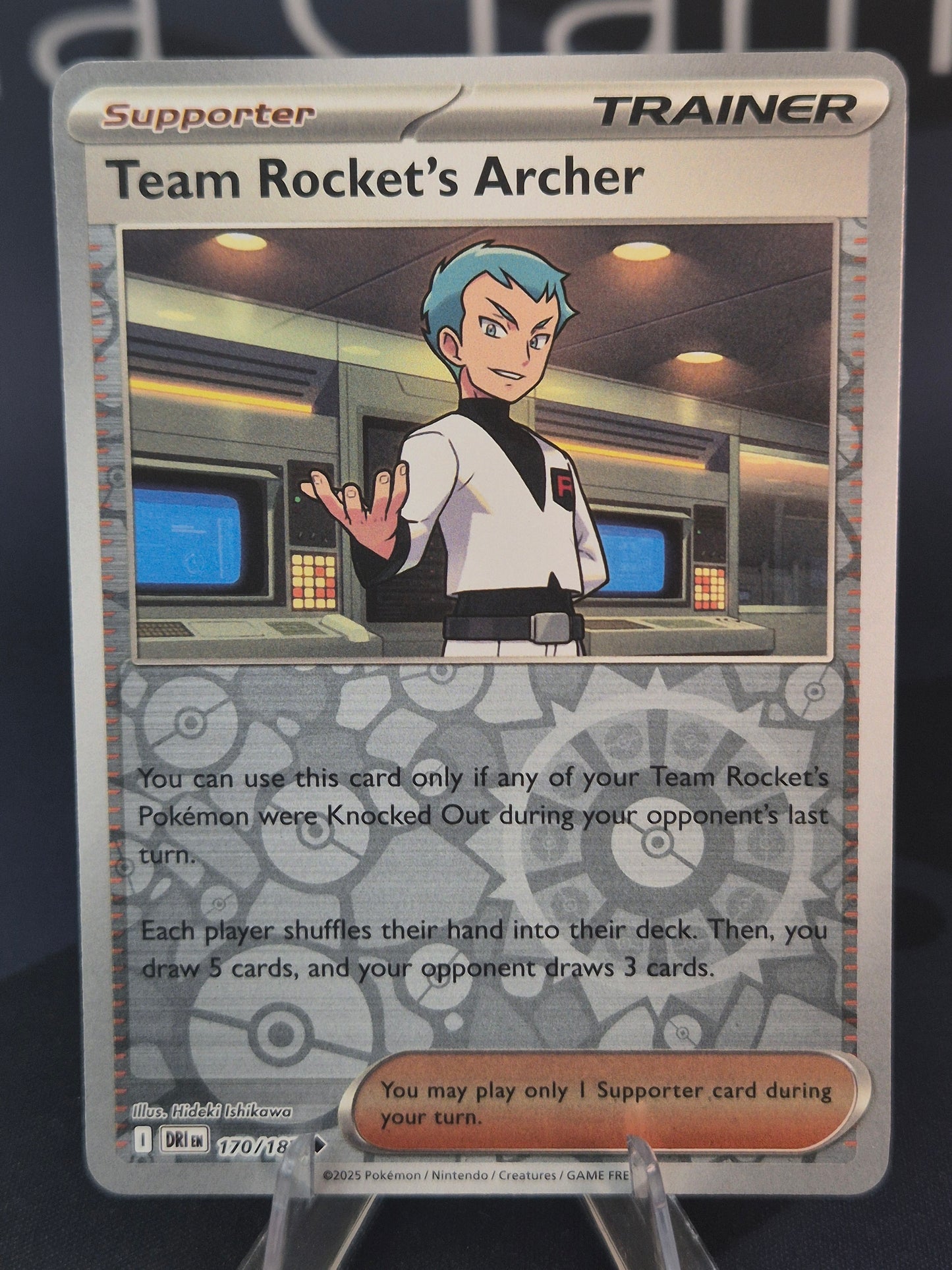 Team Rocket's Archer 170/182 Destined Rivals Reverse Holo