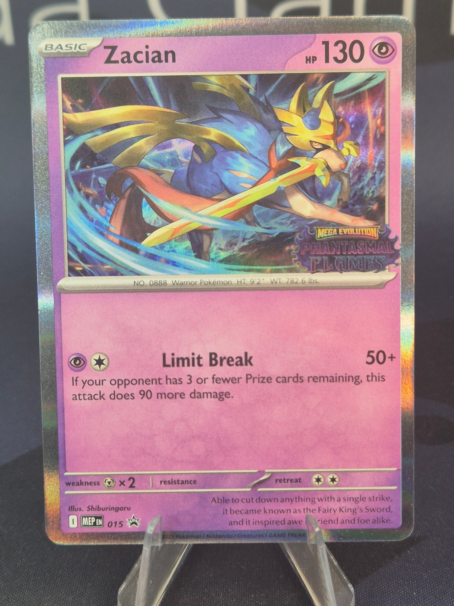 Zacian MEP015 Phantasmal Flames Stamped Promo
