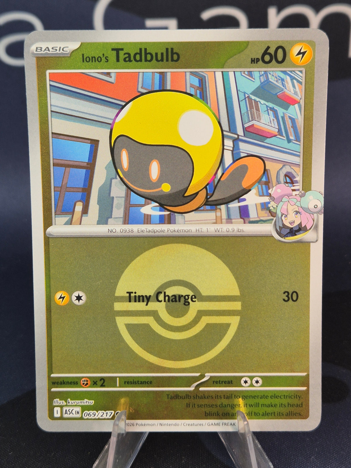 Iono's Tadbulb 069/217 Ascended Heroes Reverse Holo Pokeball