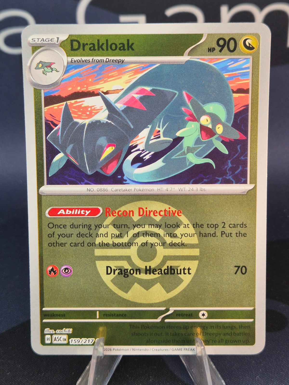 Drakloak 159/217 Ascended Heroes Reverse Holo Quick Ball