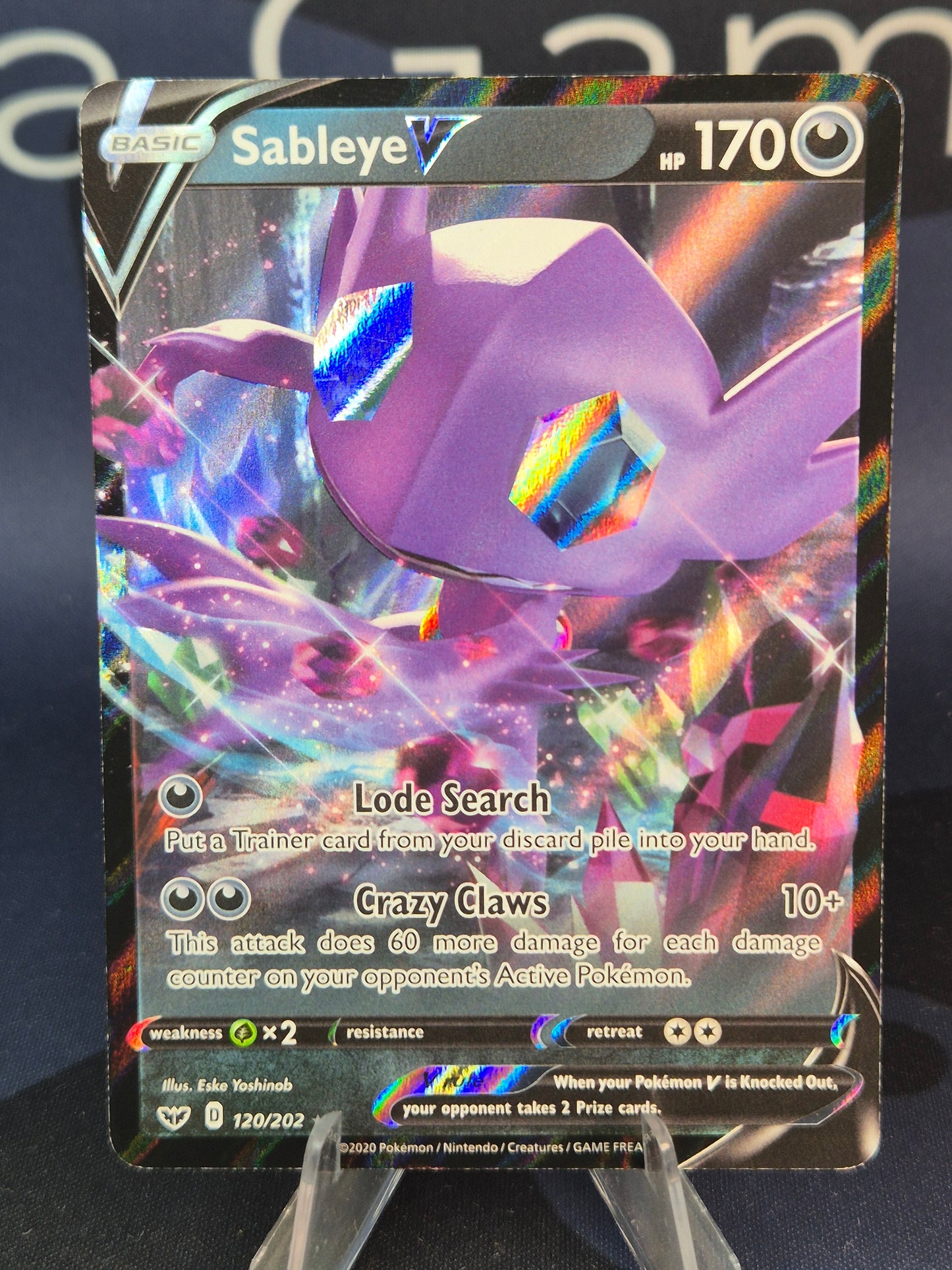 Sableye V 120/202 Sword & Shield