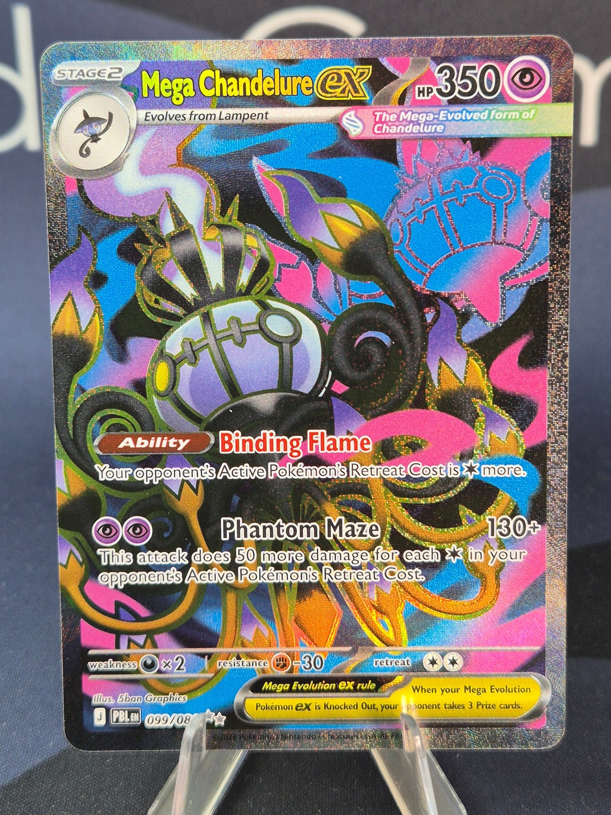 Mega Chandelure ex 099/084 Pitch Black Ultra Rare