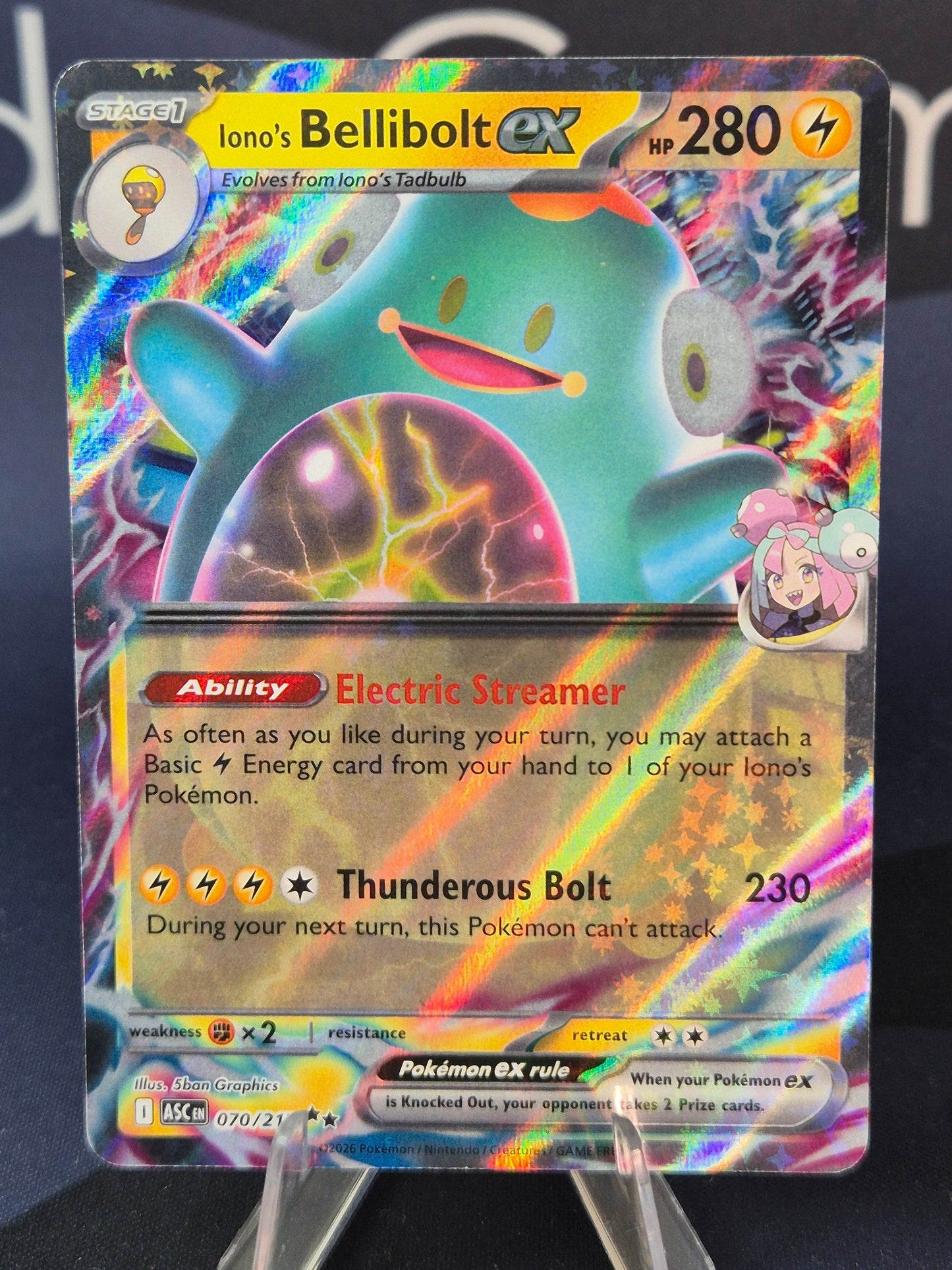 Iono's Bellibolt ex 070/217 Ascended Heroes Double Rare