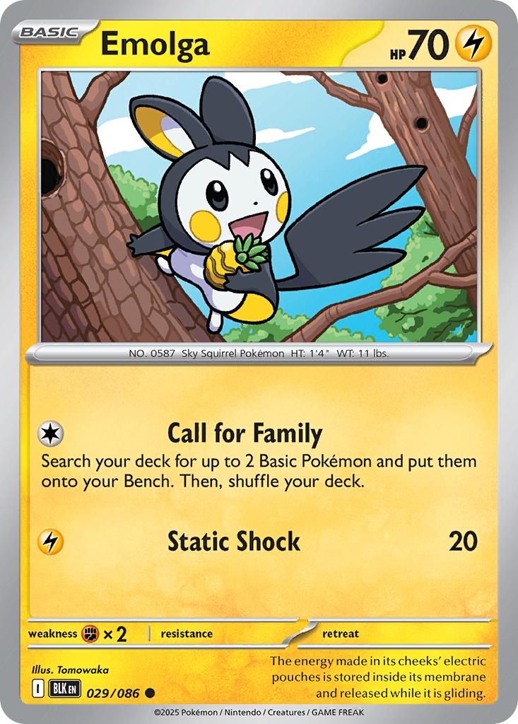 Emolga 029/086 Black Bolt