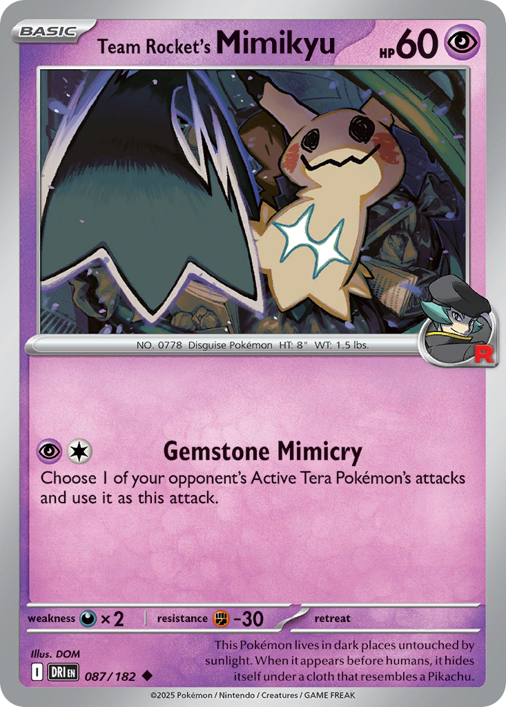 Team Rocket's Mimikyu 087/182 Destined Rivals