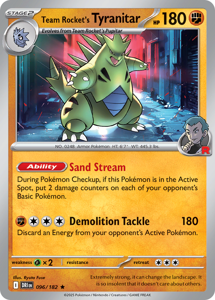 Team Rocket's Tyranitar 096/182 Destined Rivals