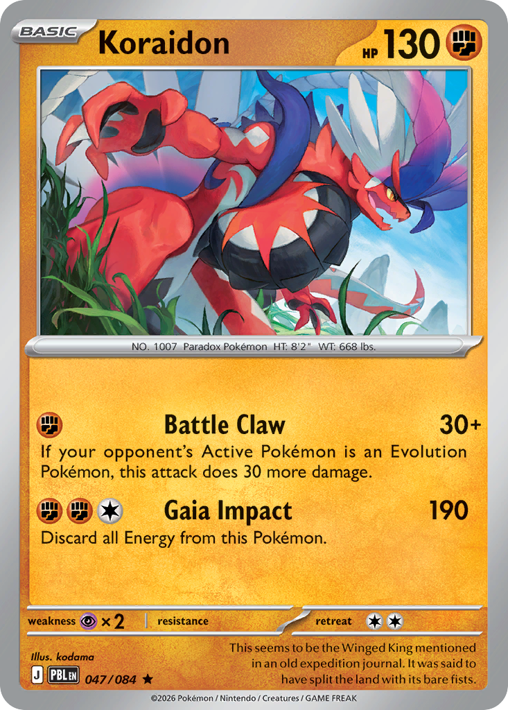 Koraidon 047/084 Pitch Black Holo Rare