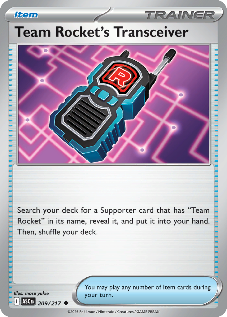 Team Rocket's Transceiver 209/217 Ascended Heroes