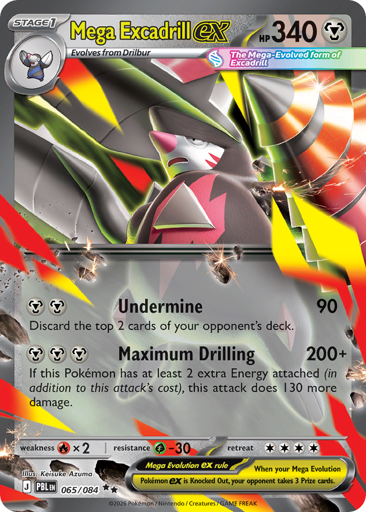 Mega Excadrill ex 065/084 Pitch Black Double Rare