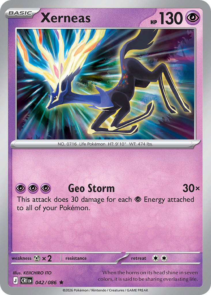 Xerneas 042/086 Chaos Rising Holo Rare