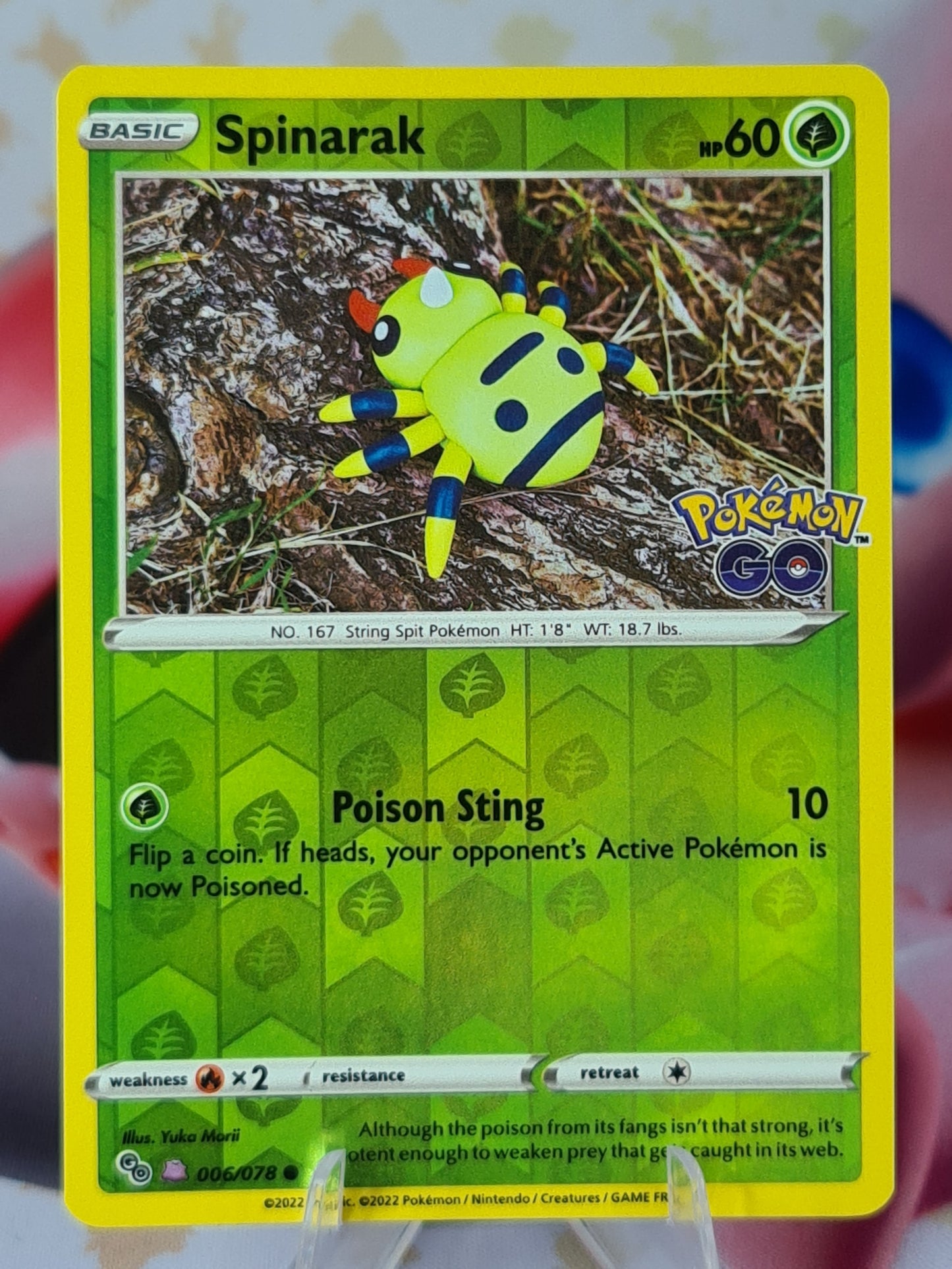 Spinarak 006/078 Pokemon Go Reverse Holo