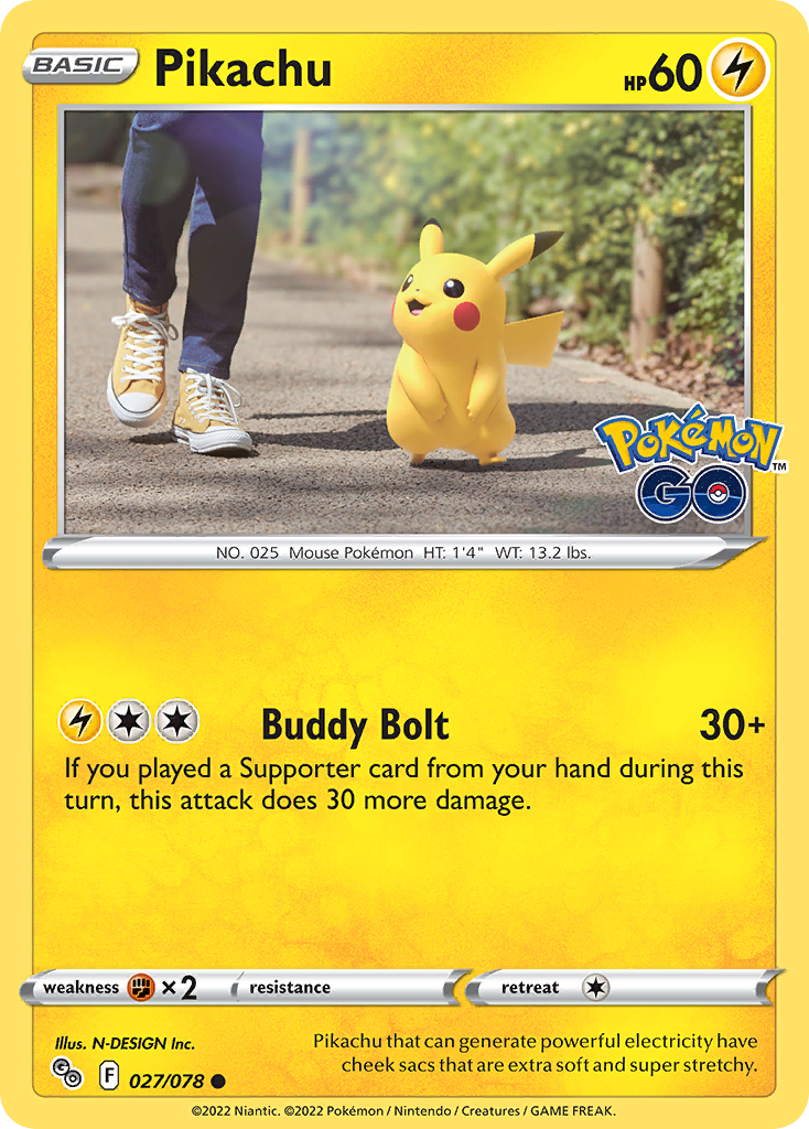Pikachu 027/078 Pokemon Go
