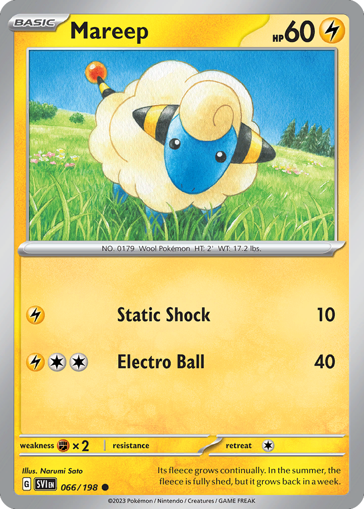 Mareep 066/198 Scarlet Violet