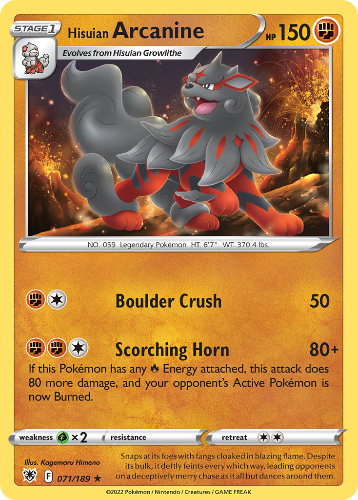 Hisuian Arcanine 071/189 Astral Radiance