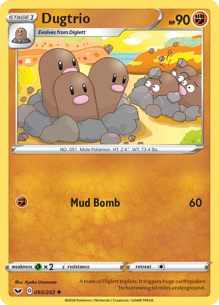 Dugtrio 093/202 Sword Shield