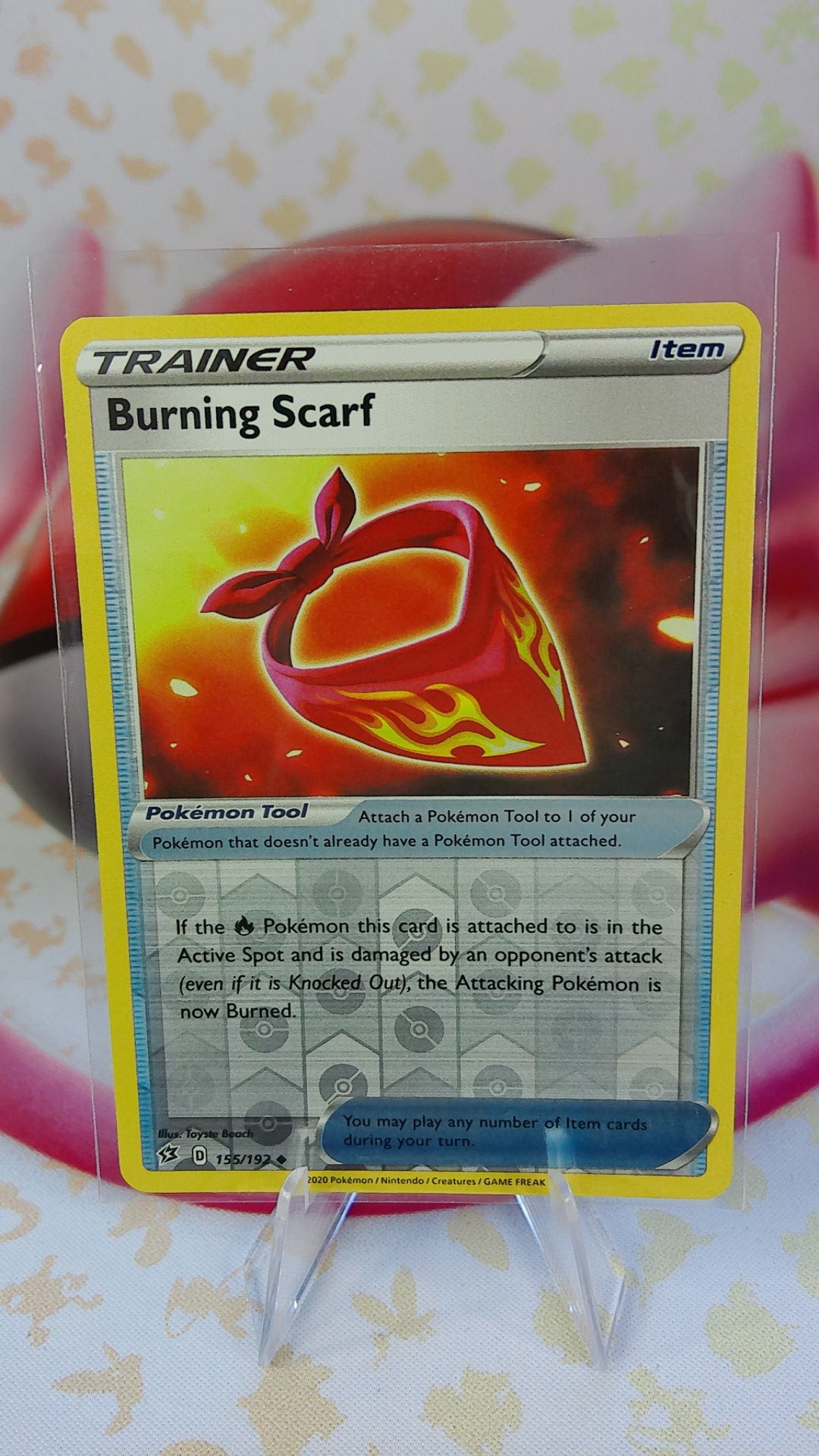 Burning Scarf 155/192 Rebel Clash Reverse Holo