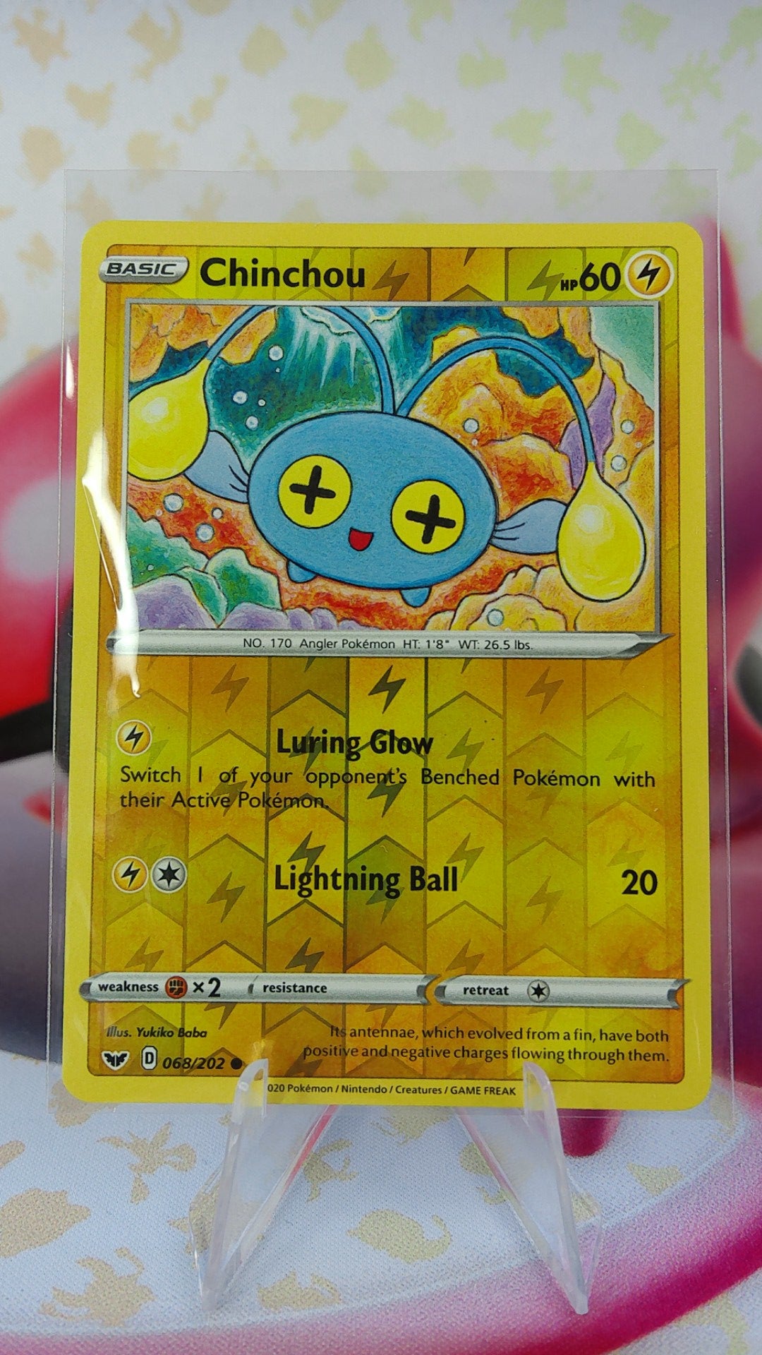 Chinchou 068/202 Sword Shield Reverse Holo