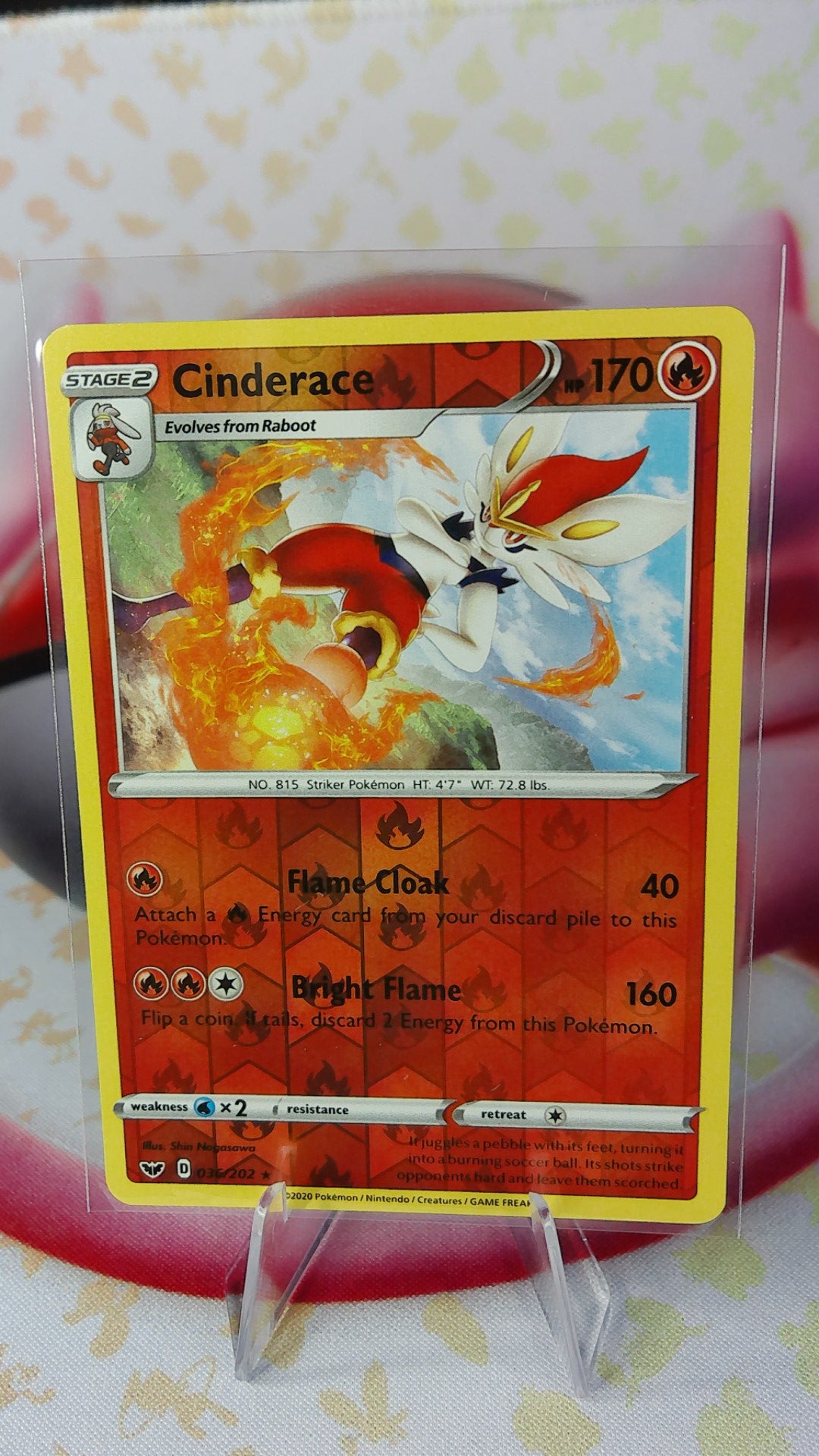 Cinderace 036/202 Sword Shield Reverse Holo