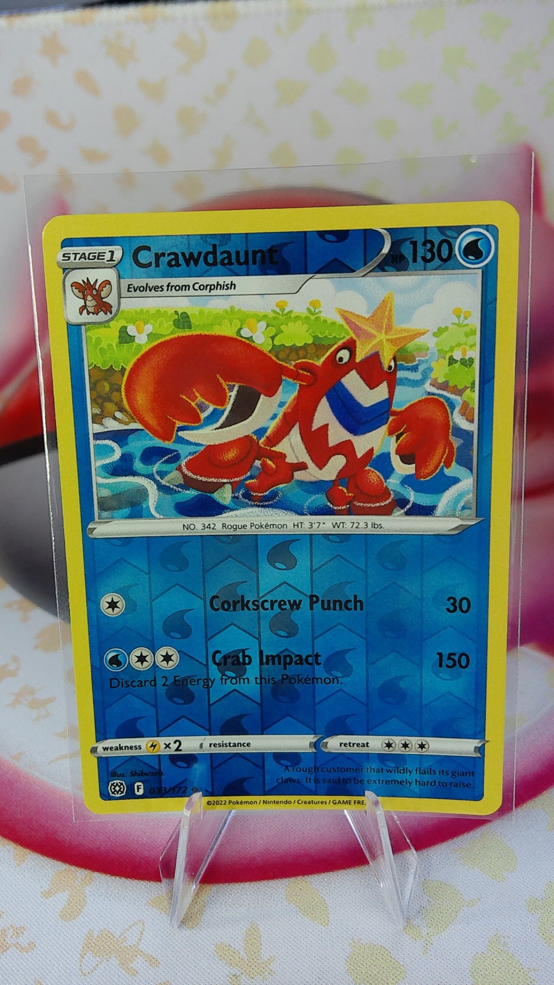 Crawdaunt 033/172 Brilliant Stars Reverse Holo