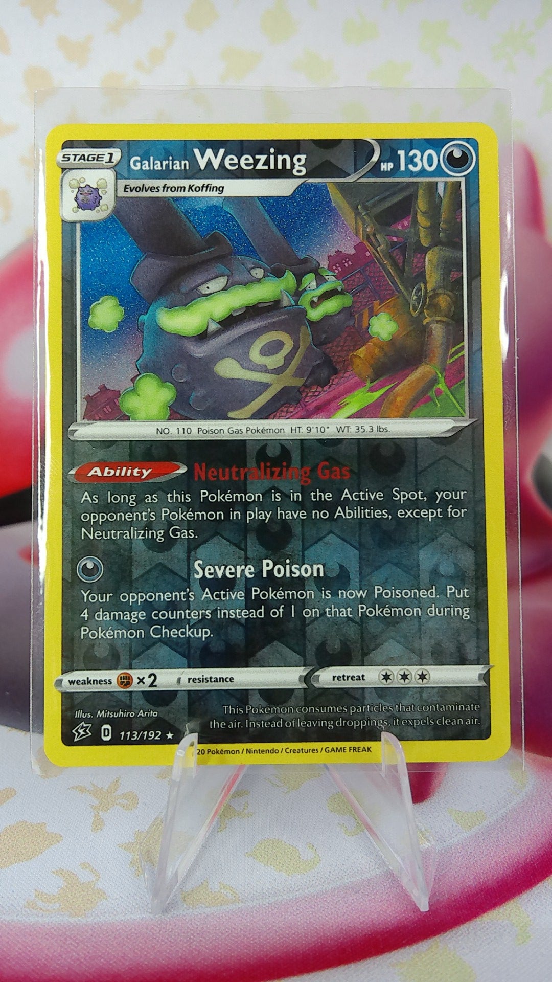 Galarian Weezing 113/192 Rebel Clash Reverse Holo