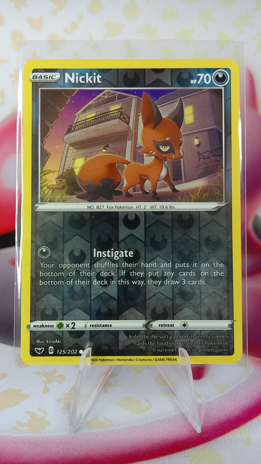 Nickit 125/202 Sword Shield Reverse Holo