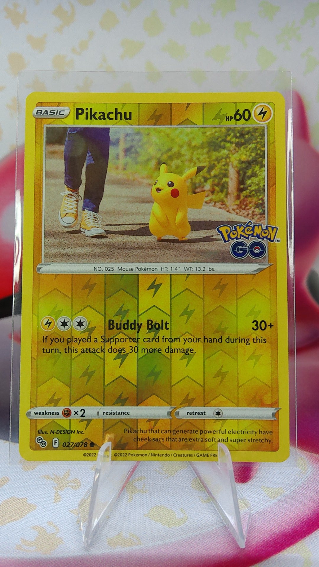 Pikachu 027/078 Pokemon Go Reverse Holo