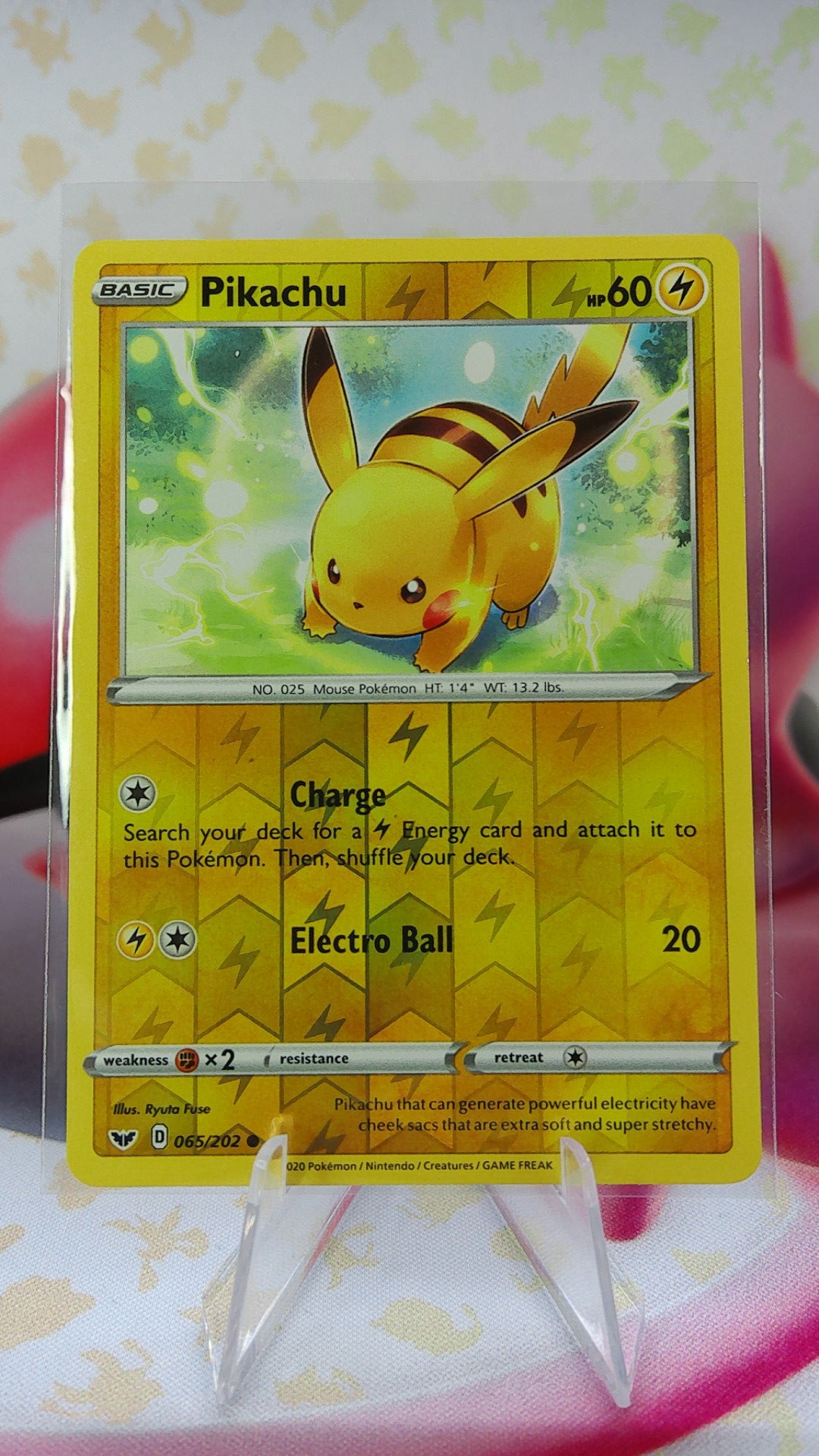 Pikachu 065/202 Sword Shield Reverse Holo