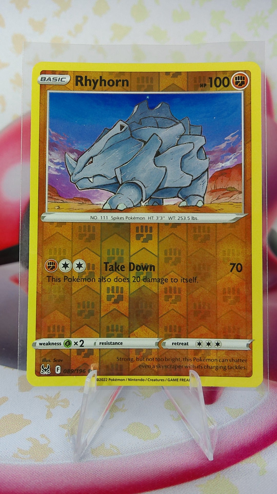 Rhyhorn 089/196 Lost Origin Reverse Holo