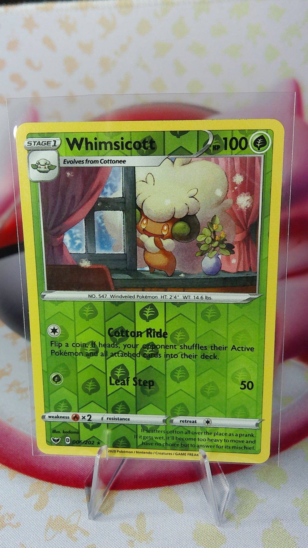 Whimsicott 006/202 Sword Shield Reverse Holo
