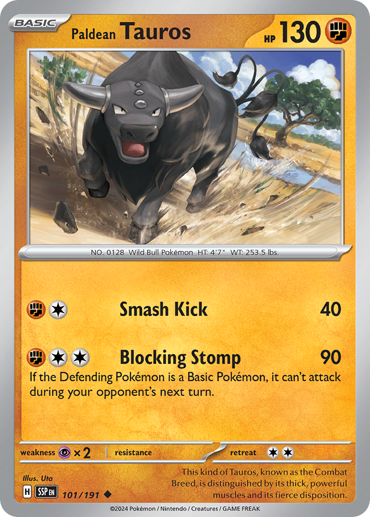 Paldean Tauros 101/191 Surging Sparks