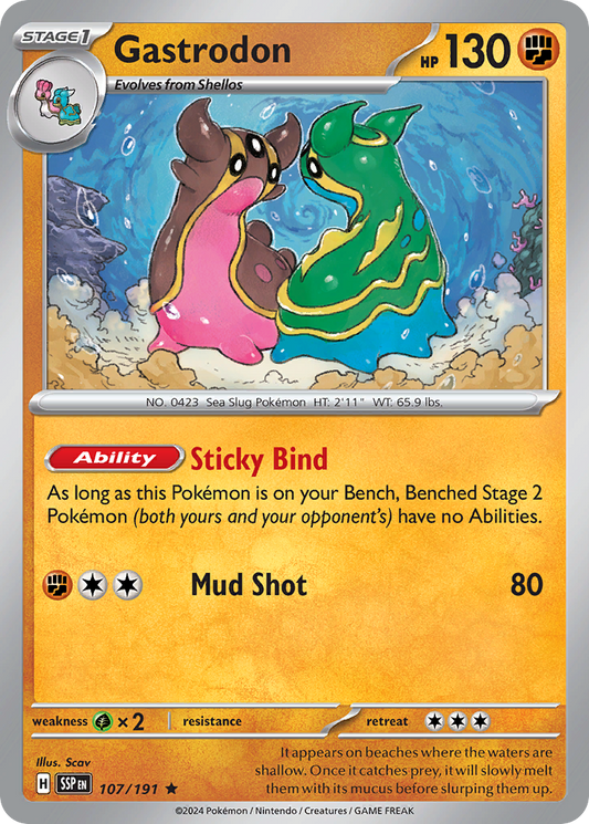 Gastrodon 107/191 Surging Sparks Holo