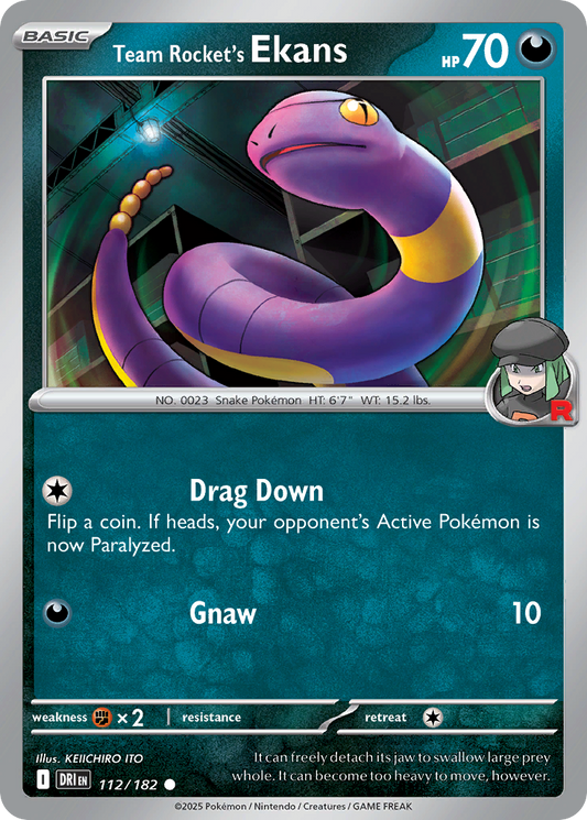 Team Rocket's Ekans 112/182 Destined Rivals