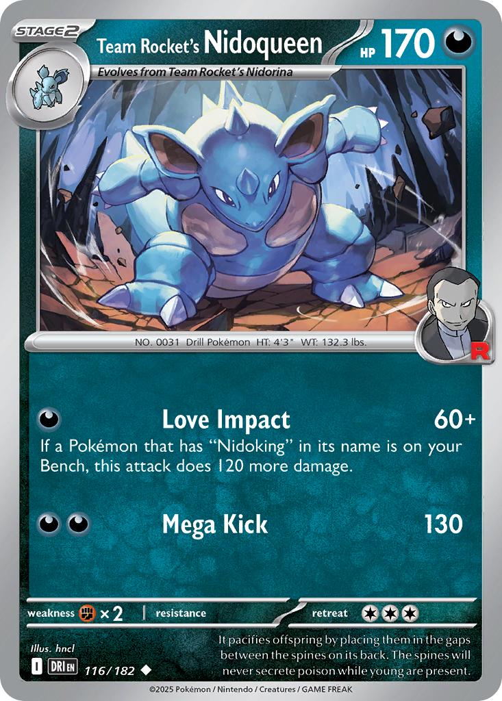 Team Rocket's Nidoqueen 116/182 Destined Rivals