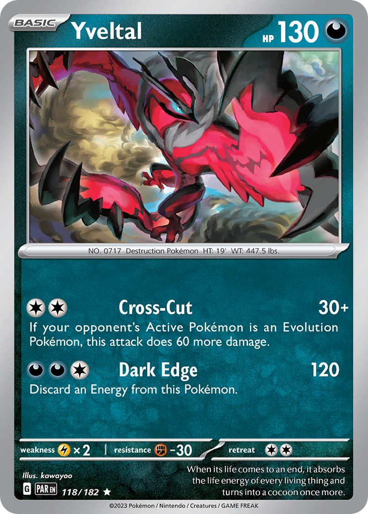 Yveltal 118/182 Paradox Rift Holo