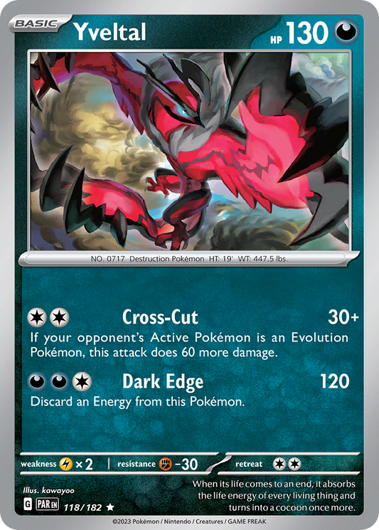 Yveltal 118/182 Paradox Rift Holo